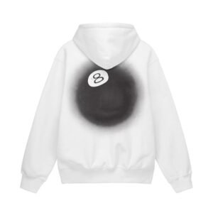 8 BALL Stussy White HOODIE