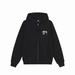 8 BALL ZIP Black HOODIE