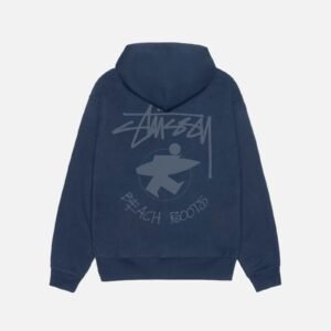 BEACH ROOTS ZIP HOODIE STUSSY NAVY