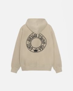 BUANA ZIP HOODIE PIGMENT KHAKI DYED 1