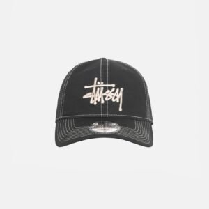 Black Stussy Hat – White Stussy Logo