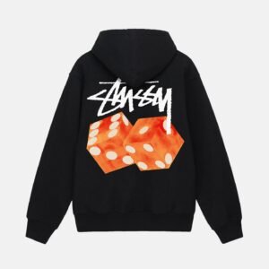 STUSSY DICED OUT HOODIE – BLACK