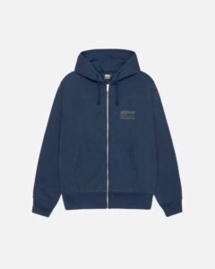 SYUSSY DNA ZIP HOODIE BLUE