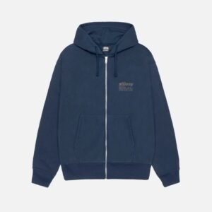 SYUSSY DNA ZIP HOODIE BLUE