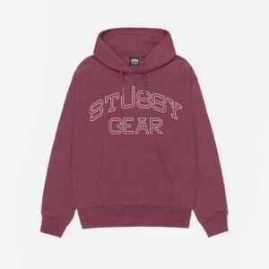 STUSSY GEAR HOODIE OXBLOOD