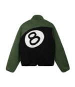 Stussy 8 Ball Reversible Mens Sherpa Jacket – Green
