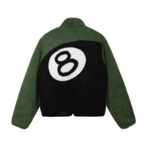 Stussy 8 Ball Reversible Mens Sherpa Jacket – Green