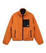 Stussy 8 Ball Sherpa Reversible Fleece Jacket​ – Orange