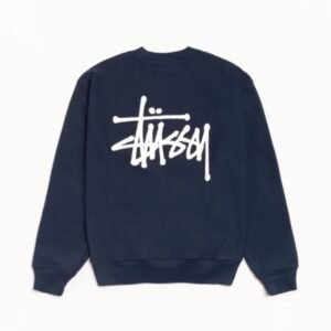 Stussy Crew Neck Pullover Sweatshirt Blue
