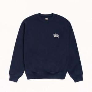 Stussy Crew Neck Pullover Sweatshirt Blue