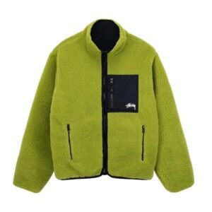 Stussy Sherpa Reversible Jacket – Moss Green